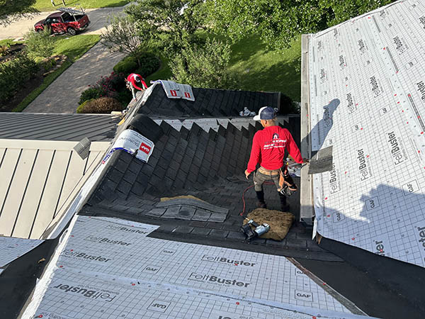 Residential Roof being installed by STX Roofing crew